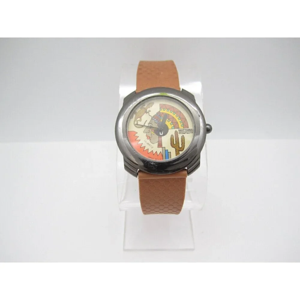 Women Brittania Western Quartz WR Analog 33mm Round Watch (H628) 